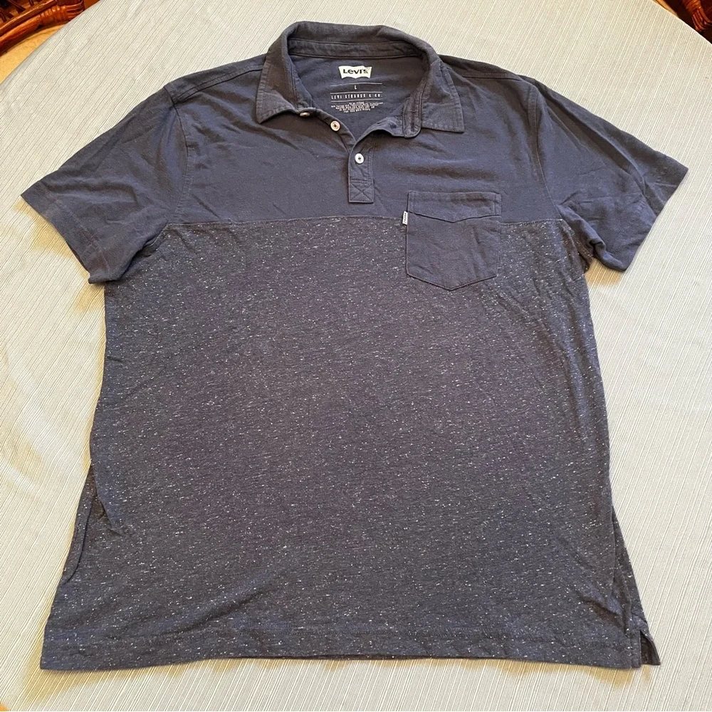 Levi’s Men’s Blue‎ Color Block Polo Size Large